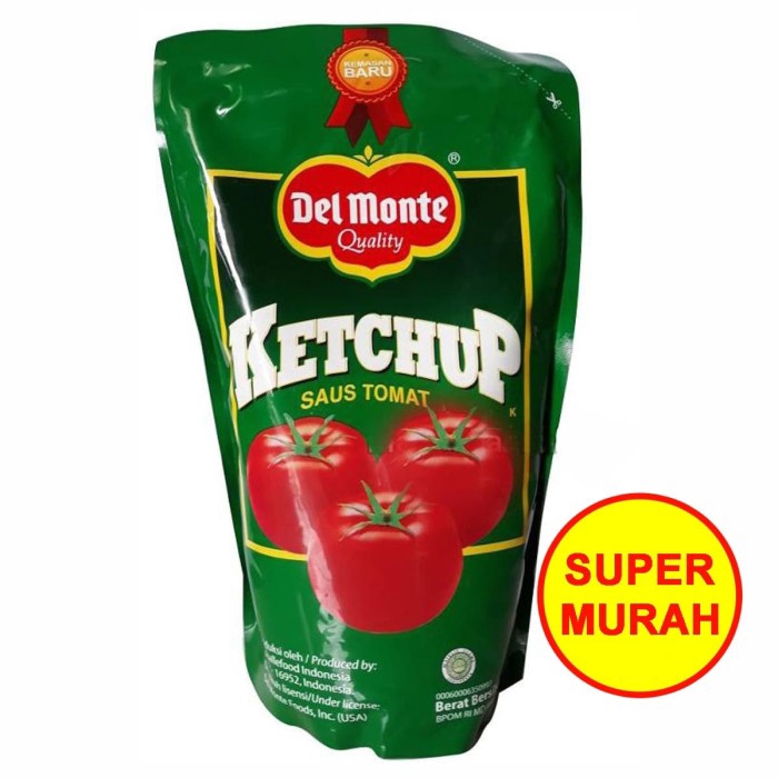 

Del Monte Ketchup Saus Tomat Refill Pouch 1 Kg | 1000 Ml