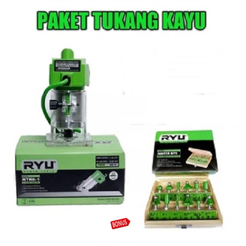 RYU Mesin Profil Kayu Wood RTR6-1 FREE Mata Router Set Ryu