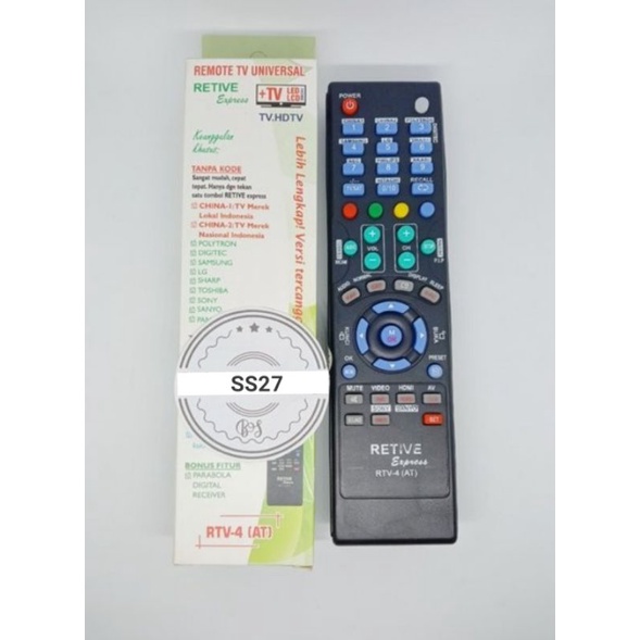 REMOTE TV UNIVERSAL RETIVE EKPRESS RTV4