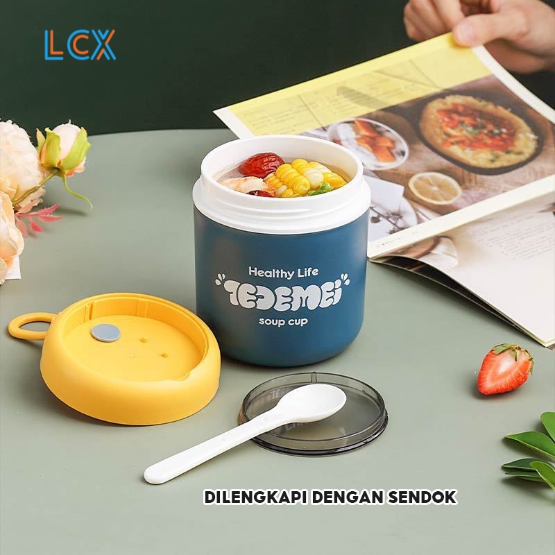 LCX Portable Soup Cup  Gelas Mug Multifungsi Anti Tumpah - Cangkir Kopi Teh BPA Free VS-77