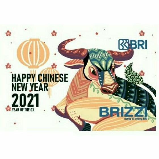 BRIZZI BRI edisi Chinese New Year (2021) /Like eMoney eTOLL Tapcash or Flazz