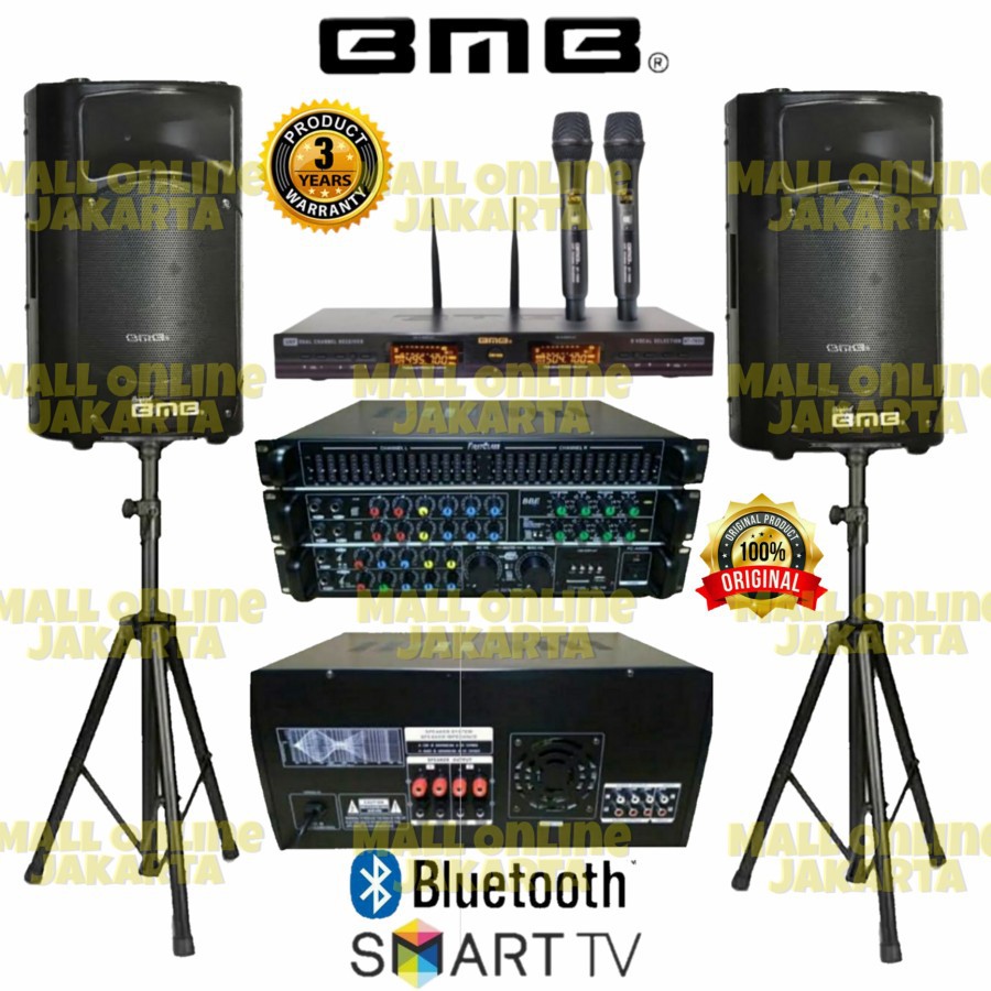 Paket sound system bmb 15 inch outdoor bluetooth mic wireless