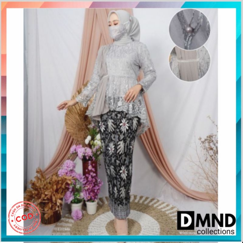 STELAN KEBAYA WANITA TERBARU/STELAN KEBAYA WANITA AURORA SELENDANG/STELAN KEBAYA MODERN/RESLETING BELAKANG