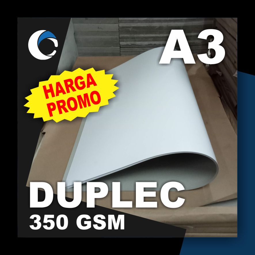 

KERTAS DUPLEC 350 GSM Uk [ A3 ] 29.7 cm X 42 cm ( 50 LEMBAR )
