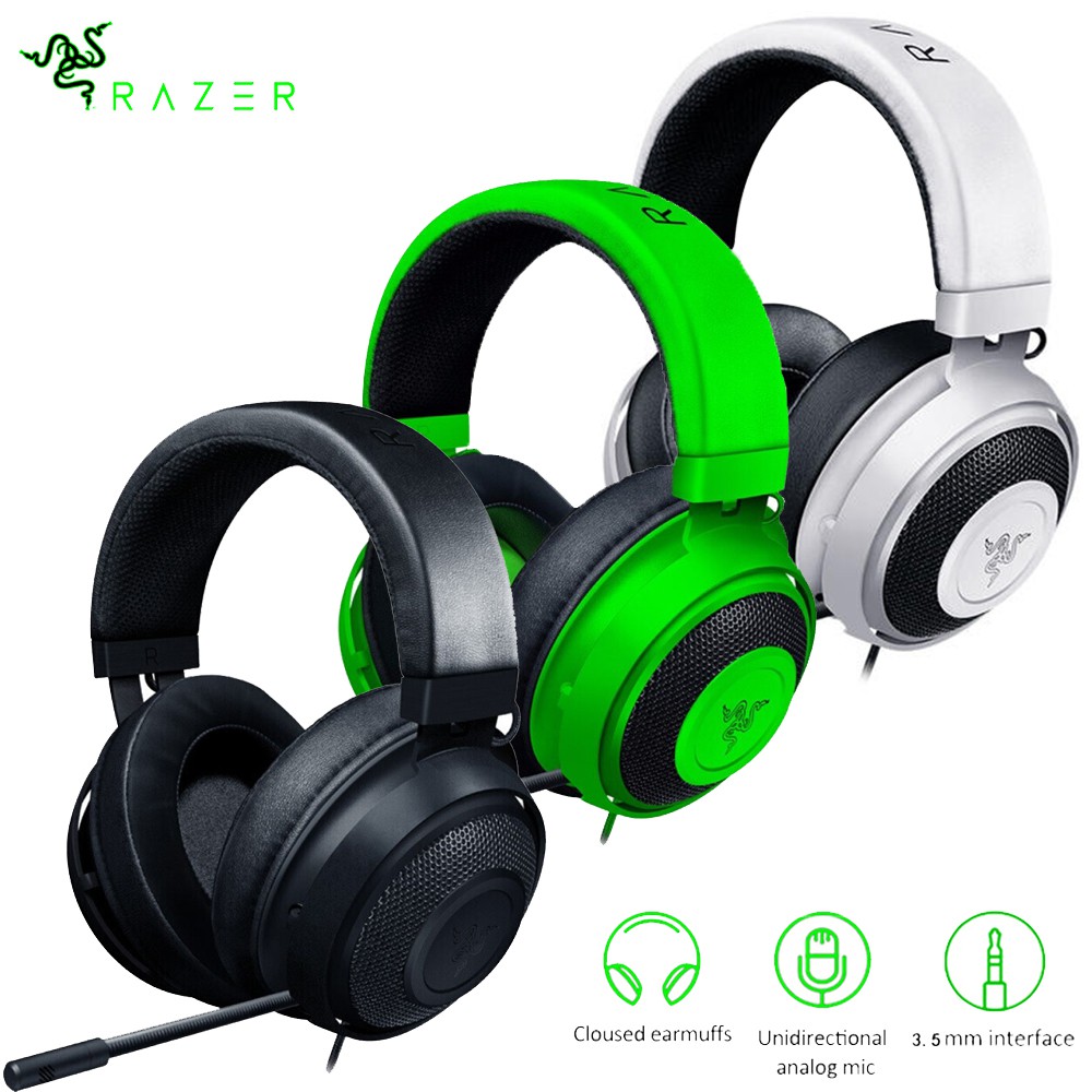 Original Razer Kraken Pro V2 Wired Over Ear Gaming Headphone Esports Headset 7 1 Surround Sound With Microphone Volume Control 1 Year Warranty Shopee Indonesia