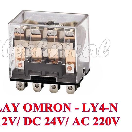 ☞ RELAY LY4 12V OMRON / RELAY LY4N 24V OMRON / RELAY LY4-N 220V 14 PIN - AC 220V ✶