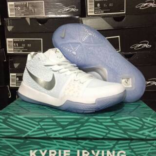 kyrie 3 white and silver