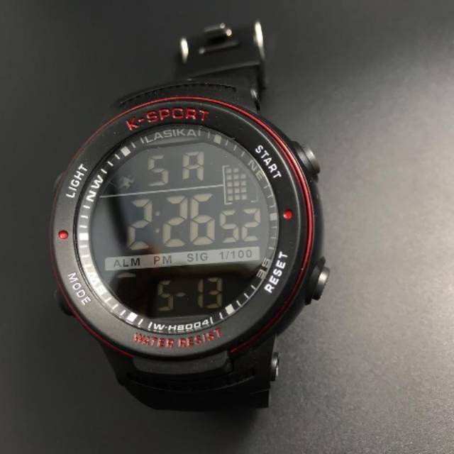 Jam tangan digital Sporty water Resist lasika 8004