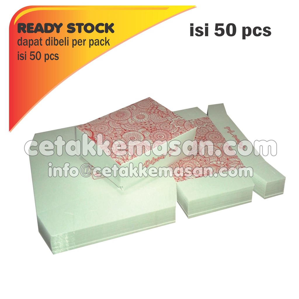 

SPECIAL Dus Box Kemasan Take Away 15 x 12 x 6 cm Foodgrade cetak 1 warna
