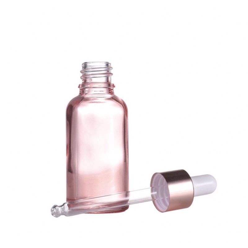 Botol Pipet Kaca Rose Gold Pink TEBAL 5ml 10ml 20ml 30ml 50ml 100ml Botol Serum