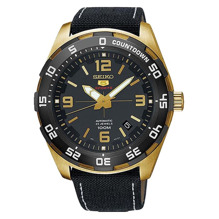 Seiko SRPB86K1 5 Sport Automatic Black Dial Black Nylon Strap