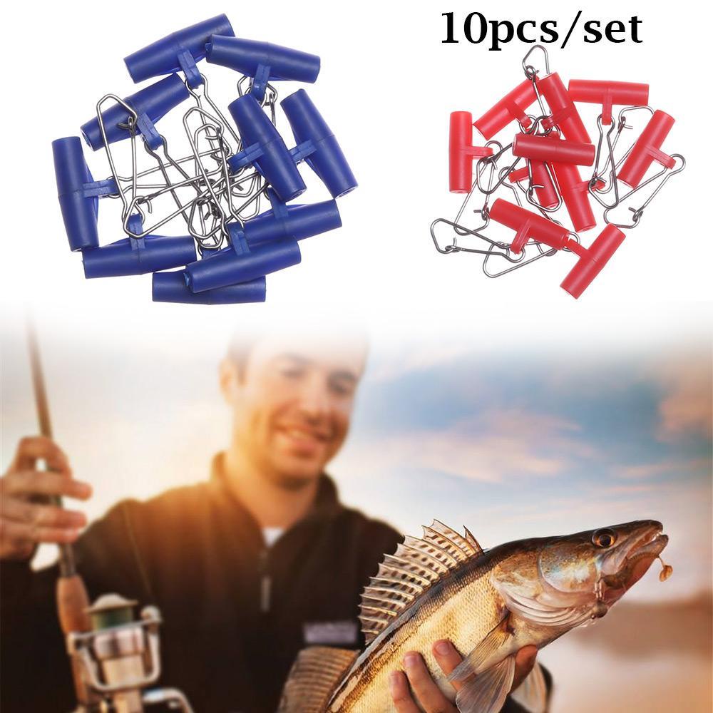 TOP 10 Pcs Memancing Sinker Slip Klip Kait Baru S/L Stabil Snap Bening