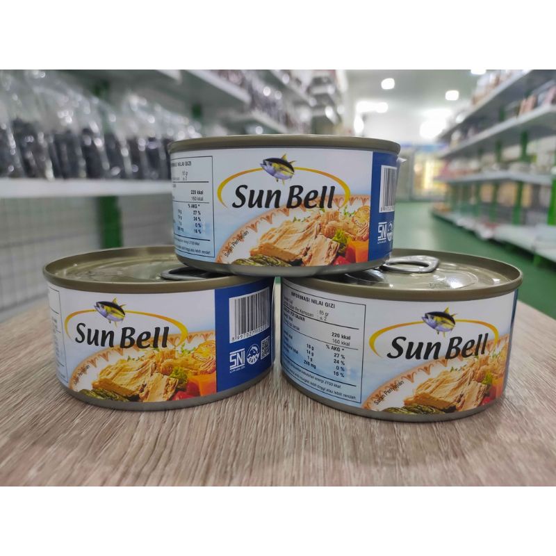 

Ikan Tuna Kaleng Sun Bell 185 Gram Tuna potongan dalam minyak sayur siap saji