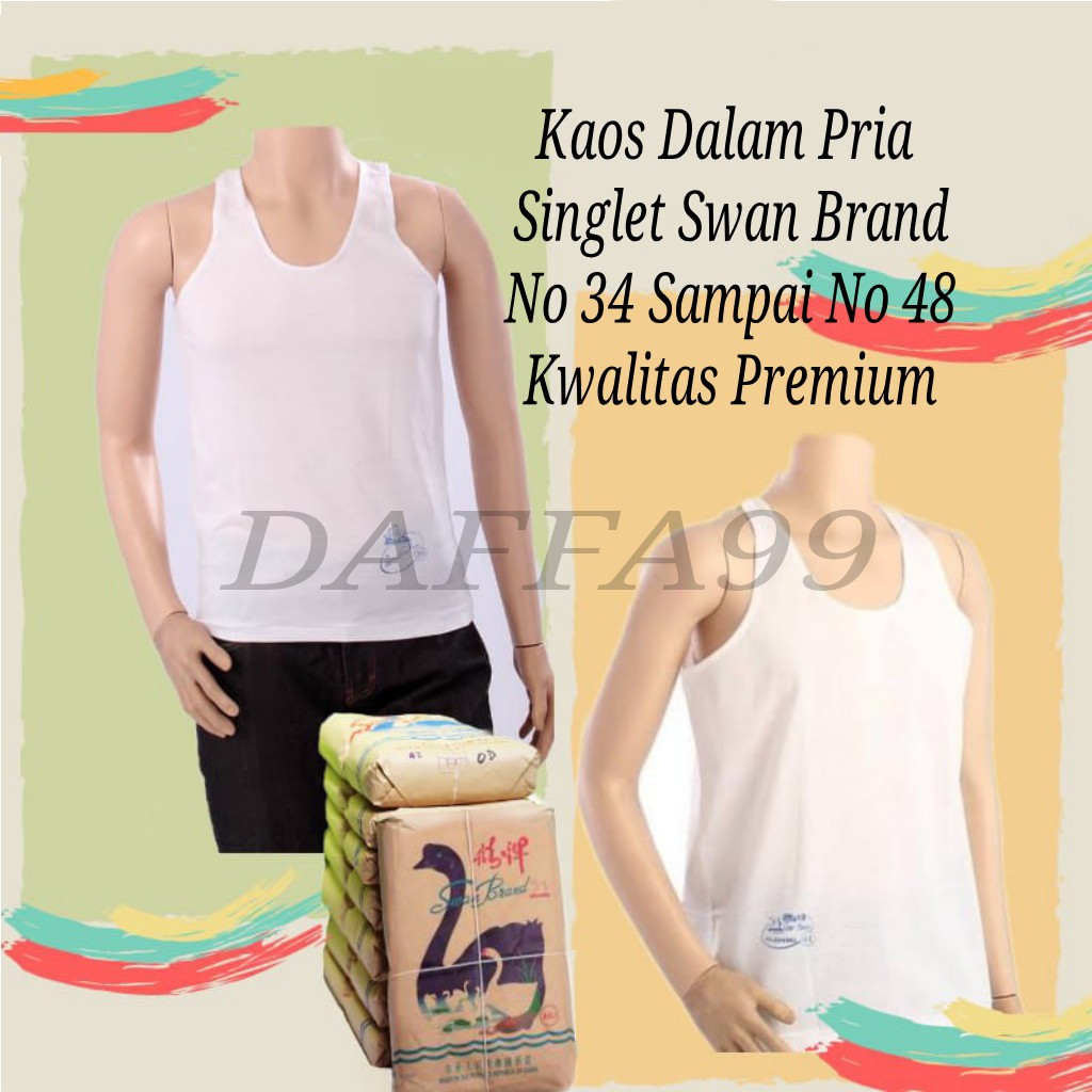 Singlet SWAN BRAND Kaos Dalam Pria Size 34 - 48