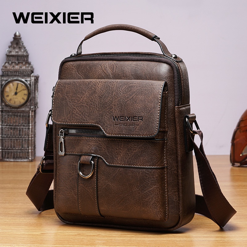 WEIXIER 8642 Tas Selempang Pria Kulit Sling Bag Premium WK-SBY