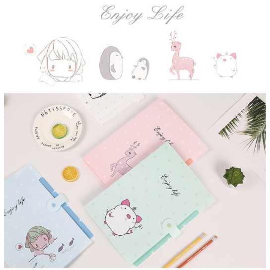 

[ENJOY LIFE] DOCUMENT ORGANIZER TEMPAT FILE UKURAN A4 LUCU CUTE DOC MAP ENJOY LIFE