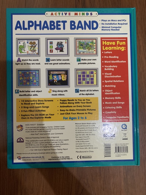 My first interactive storybook / alphabet band with interactive cd-room