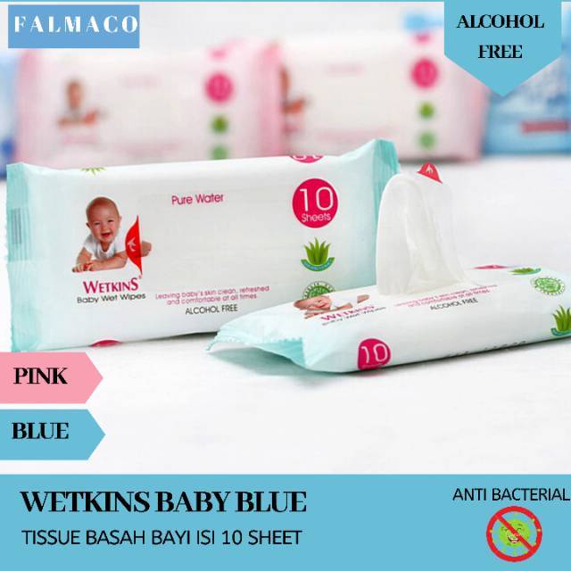 TISSUE BASAH WETKINS BABY ISI 10 DAN 24 SHEETS || TISU BASAH ANTISEPTIC [SWEETSPACE]