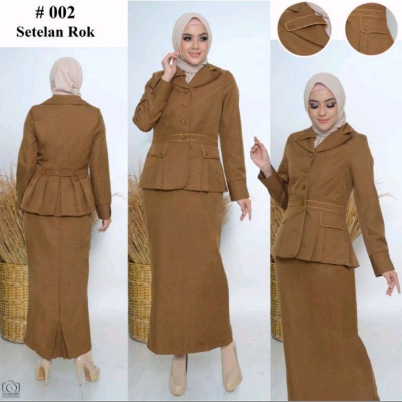 Baju Dinas Wanita Pemda Aceh Blazer PNS ASN Keki Seragam Pemda Khaki Wanita Baju Pemda wanita