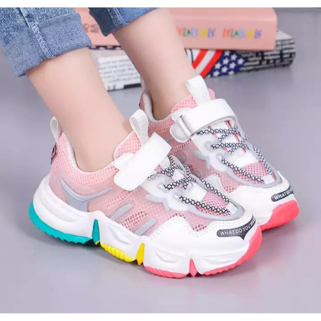 JS FASHION [COD} Sepatu Sneakers Anak Lesley AS151