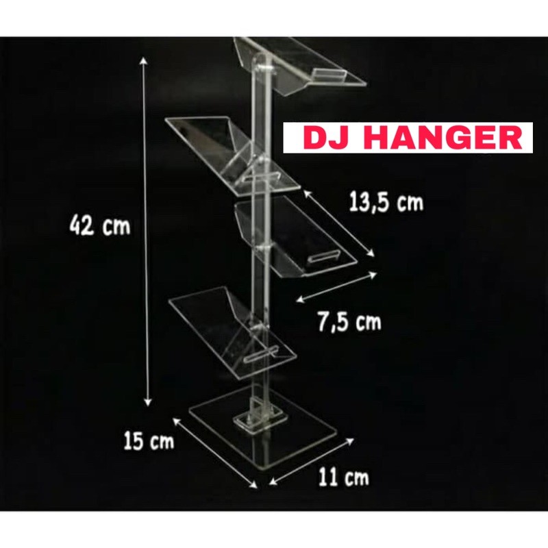 Akrilik Display Sepatu 4 Susun / Mika Sepatu / Pajangan Sepatu 4 Susun