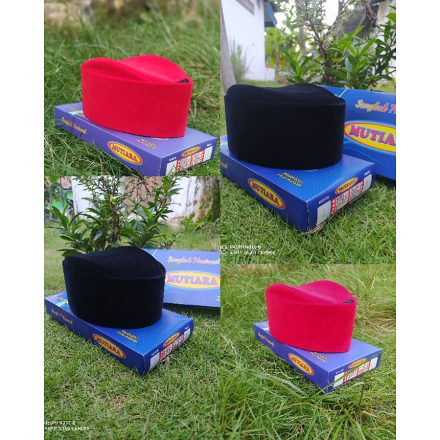 Peci/songkok/kopyah susun ac hitam dan merah