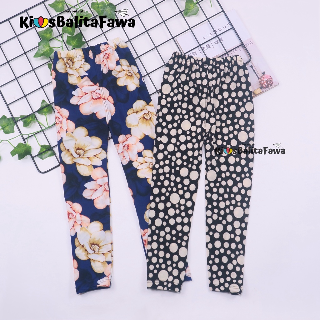 Legging Carlissa uk 4-5 Tahun / Leging Anak Perempuan Celana Panjang Ketat Motif Adem Grosir Murah