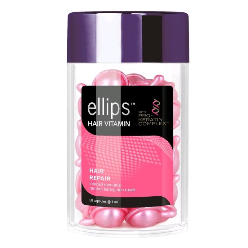 ELLIPS Hair Vitamin Rambut /Hair Vitamin Pro Kreatin Complex (Isi 50) BOTOL