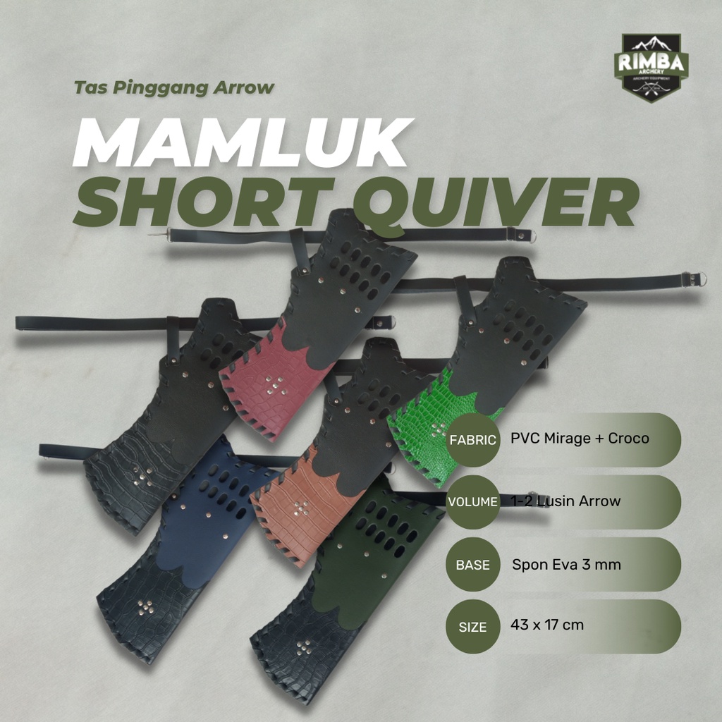 Quiver Mamluk Short / Quiver Mamluk / Quiver Horsebow / Short Quiver / Tas Pinggang Arrow / Archery