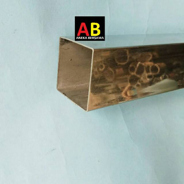 Hollow Stainless Steel Mirror 5cm x 5cm Tebal 1mm 119.5cm