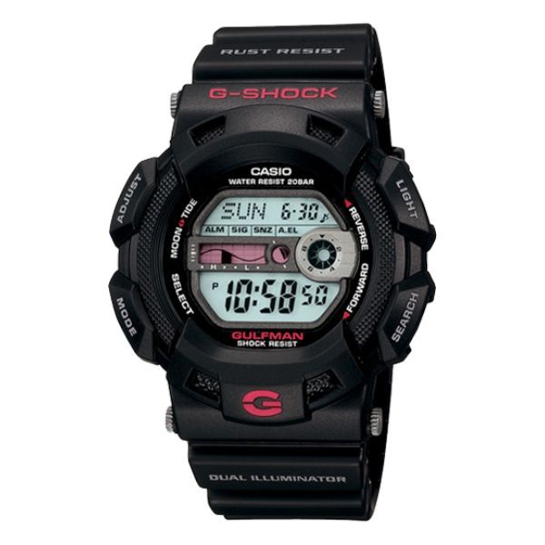 JAM TANGAN PRIA CASIO G-SHOCK GULFMAN G-9100-1 ORIGINAL - GSHOCK G9100 HITAM