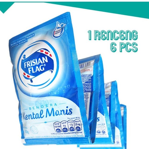 FRISIAN FLAG - Kental Manis Putih Sachet 6'S