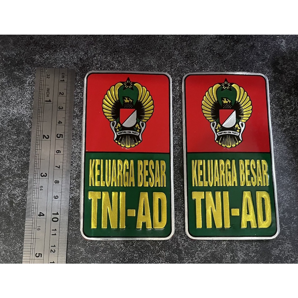 Sticker Plat TNI AD - Stiker Angkatan Darat - Stiker Plat TNI AD- Stiker Plat Mobil AD