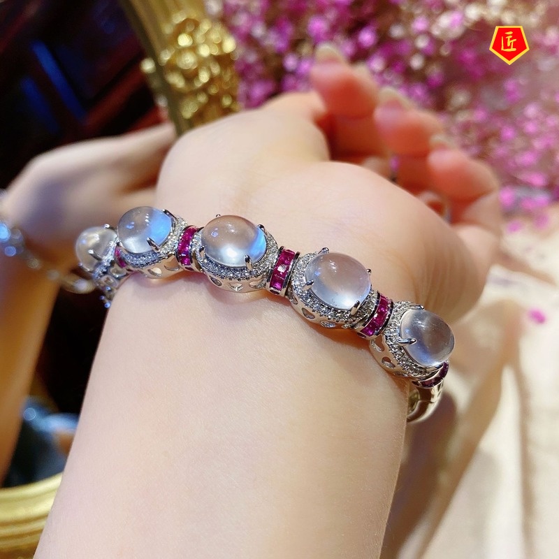 [Ready Stock]Premium Elegant Water-Foam Jade Jewelry Bracelet