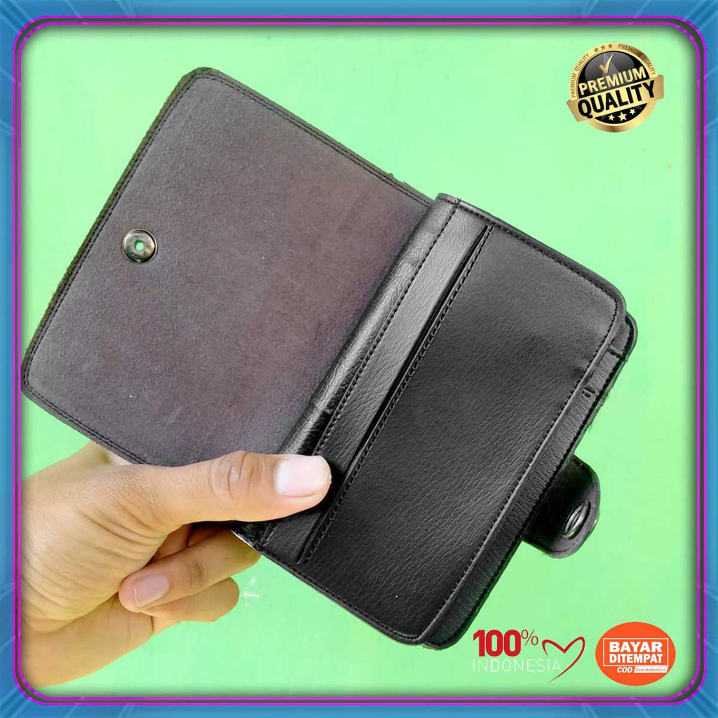 Dompet cowok Kulit sintetik kancing 3/4 Levi's Dompet Lipat Termurah Grosir