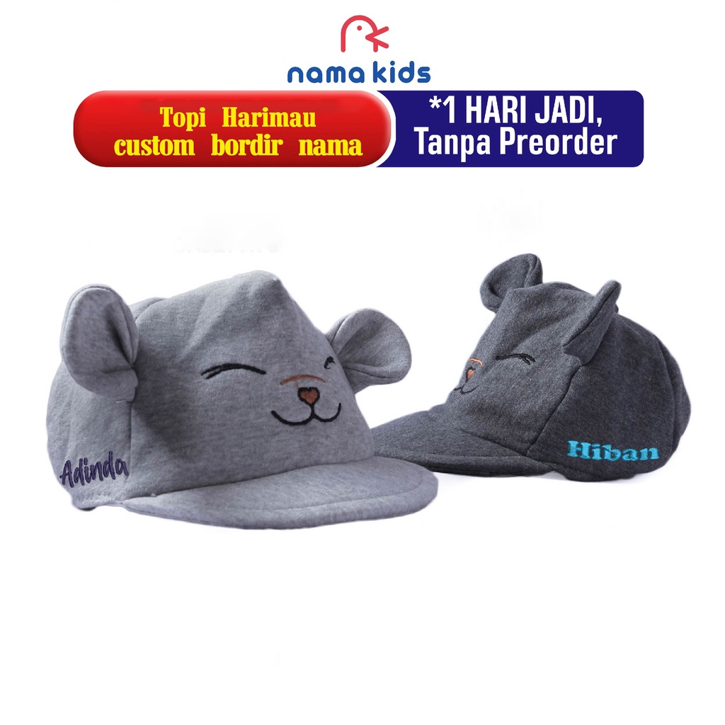 TOPI NAMA BAYI BORDIR NAMA BAYI LUCU TOPI CUSTOM BAYI LUCU TOPI ANAK BORDIR NAM MURAH MOTIF TOPI BAY