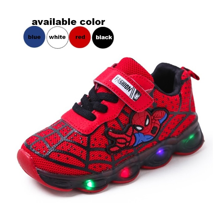 Sepatu LED Sneakers Kids Shoes dengan Lampu LED Sepatu Anak Laki Size 21-35 Usia 1-8 Tahun