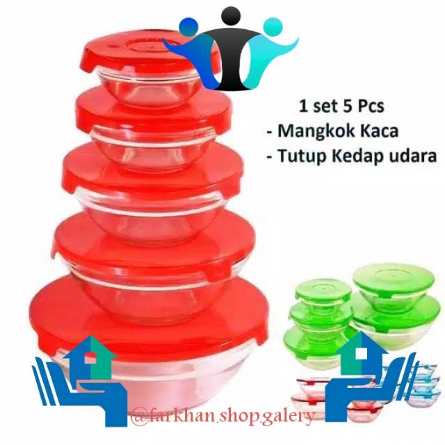 

Mangkok set kaca / set bowl kaca