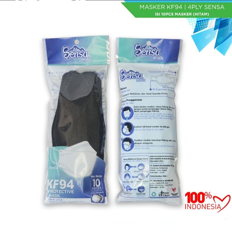 Masker KF94 SENSA 4Ply isi 10pcs Premium Quality