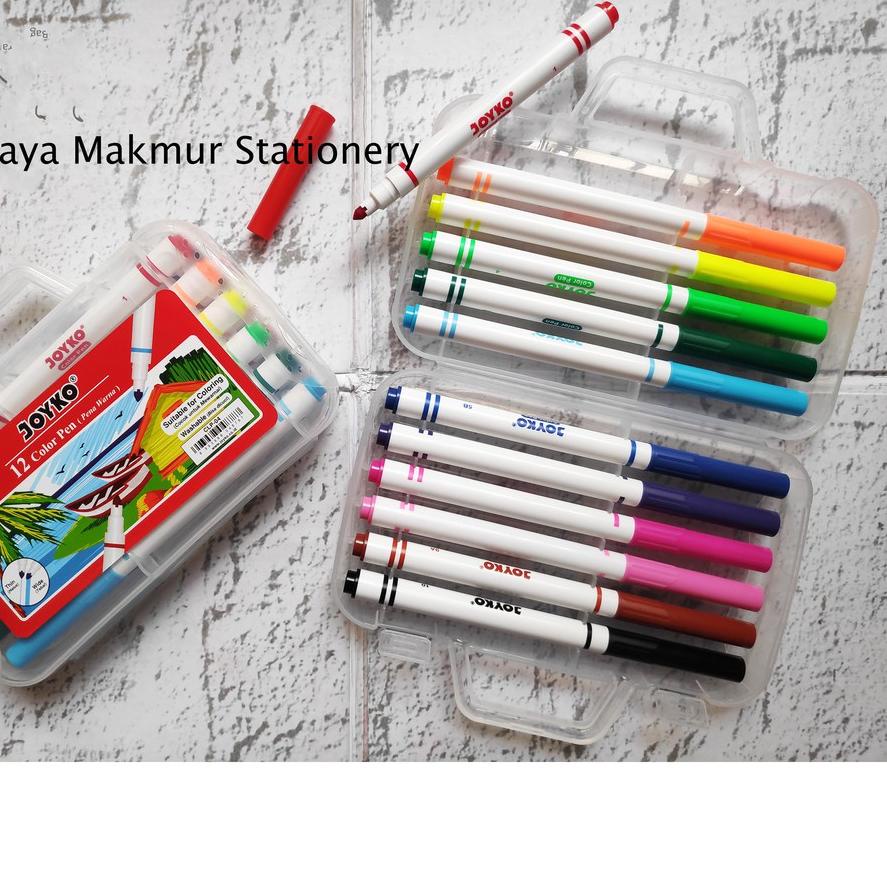 

*SALE* Spidol Set 12 Warna JOYKO Washable Color Pen Marker CLP-04 Segera Dapatkan !!