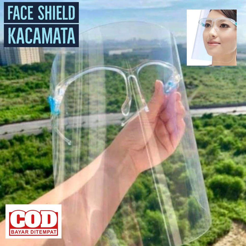 face shield kacamata perlindungan wajah mudah dilepas