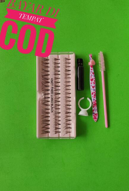 Paket Bulu mata tanam Knot Free - eyelash extension human hair kualitas export