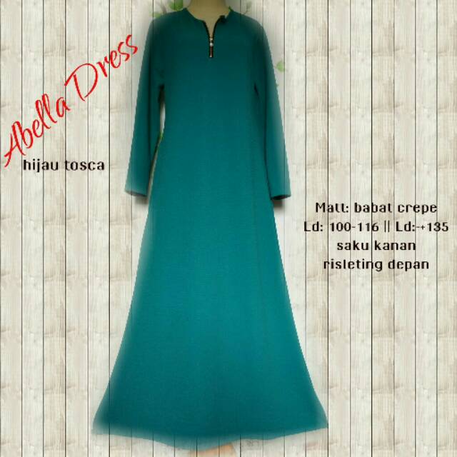 Gamis babat polos tebal