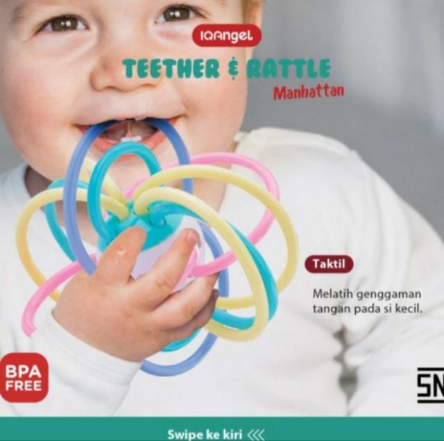 IQ Angel Manhattan 12 Teether Toy Mainan Gigitan Bayi  Baby Ball Toys