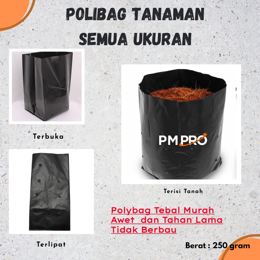 Jual Plastik Polybag Semai Bibit Tanaman Gram Berbagai Ukuran