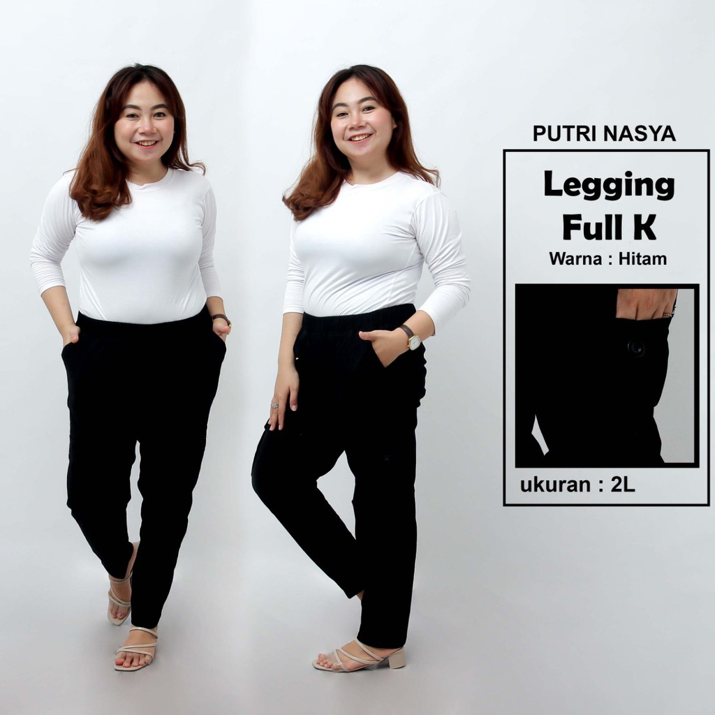 Putri Nasya - Celana Big Size Panjang Ukuran 8L,6L,5L,4L,2L,XL, All Size Warna Cream Moca Capucino Abu Tua Muda Hitam