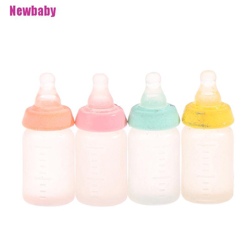 (Newbaby) 6pcs Miniatur Botol Susu Bayi Skala 1: 12 Untuk Rumah Boneka