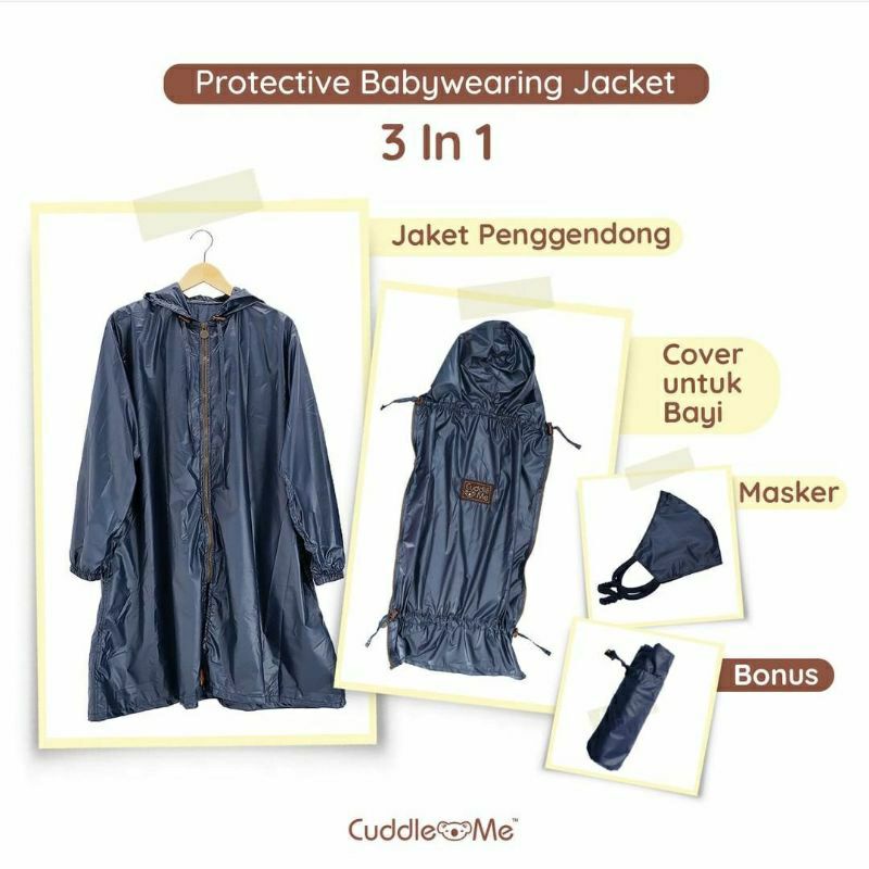 Jaket APD Cuddle Me 3in1 Jaket Penggendong dan Bayi