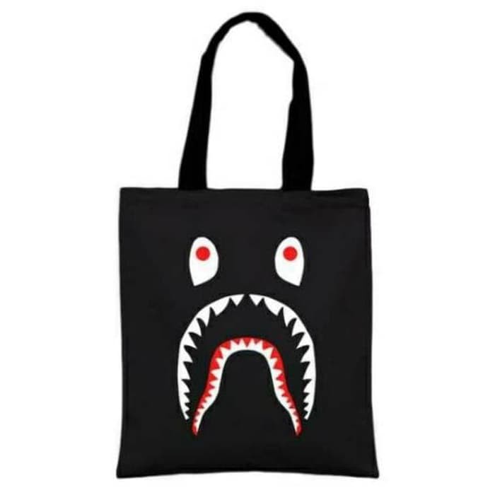Totebag Tumblr Hypebeast Tas Wanita/Pria Bape Shark Logo