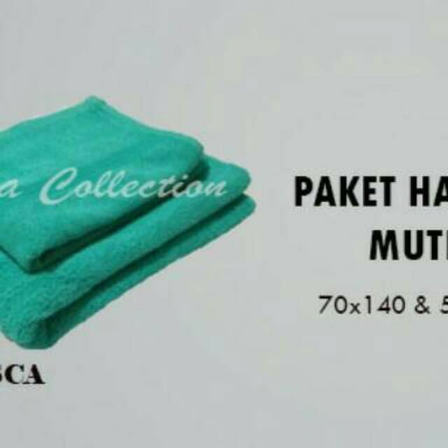 RAISHA COLLECTION Paket Handuk Mutia Jumbo+Tanggung harga paling ekonomis